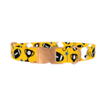 Yellow Football Trophy Dog Collar - metal rose gold