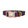 Striped Pattern Dog Collar - plastic rose gold