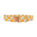 Toy Poodle Pattern Dog Collar - metal rose gold