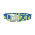 Tennis Ball Pattern Dog Collar - plastic silver