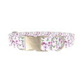 Cherry Blossom Dog Collar - metal silver