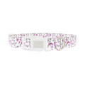 Cherry Blossom Dog Collar - plastic silver