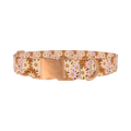 Retro Floral Dog Collar - metal rose gold