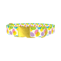 Colorful Easter Egg Pattern Dog Collar - metal gold