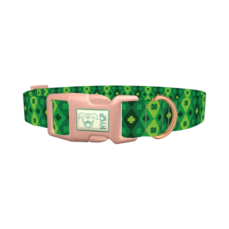 Geometric Clover Dog Collar - plastic rose gold