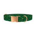 St. Patrick's Day Text Dog Collar - metal rose gold