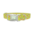 Shamrock Irish Bow Dog Collar - plastic silver