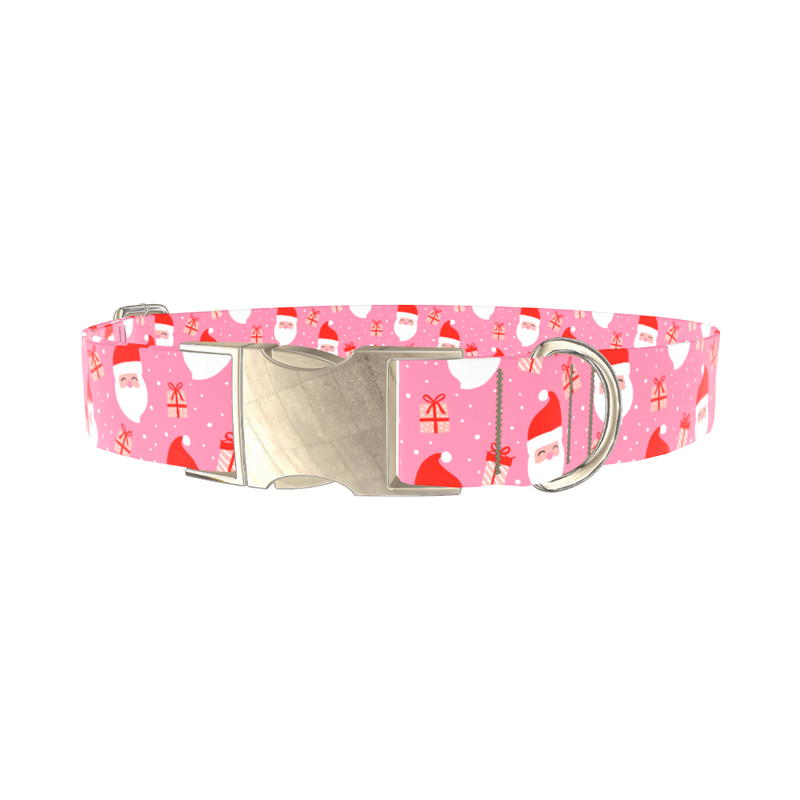 Christmas Santa Dog Collar - metal gold