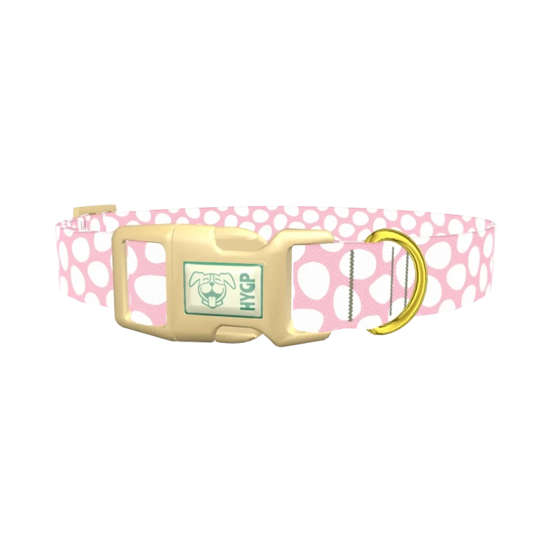 Pink Easter Egg Pattern Dog Collar - plastic gold