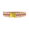 Geometric Rhombus Dog Collar - metal gold