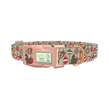 Vintage Christmas Dog Collar - plastic rose gold