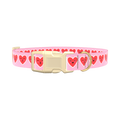 Kawaii Heart Faces Dog Collar - plastic silver