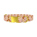 Retro Floral Dog Collar - metal gold