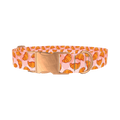 Croissant Pattern Dog Collar - metal rose gold
