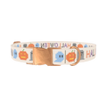 Halloween Embroidery Dog Collar - metal rose gold