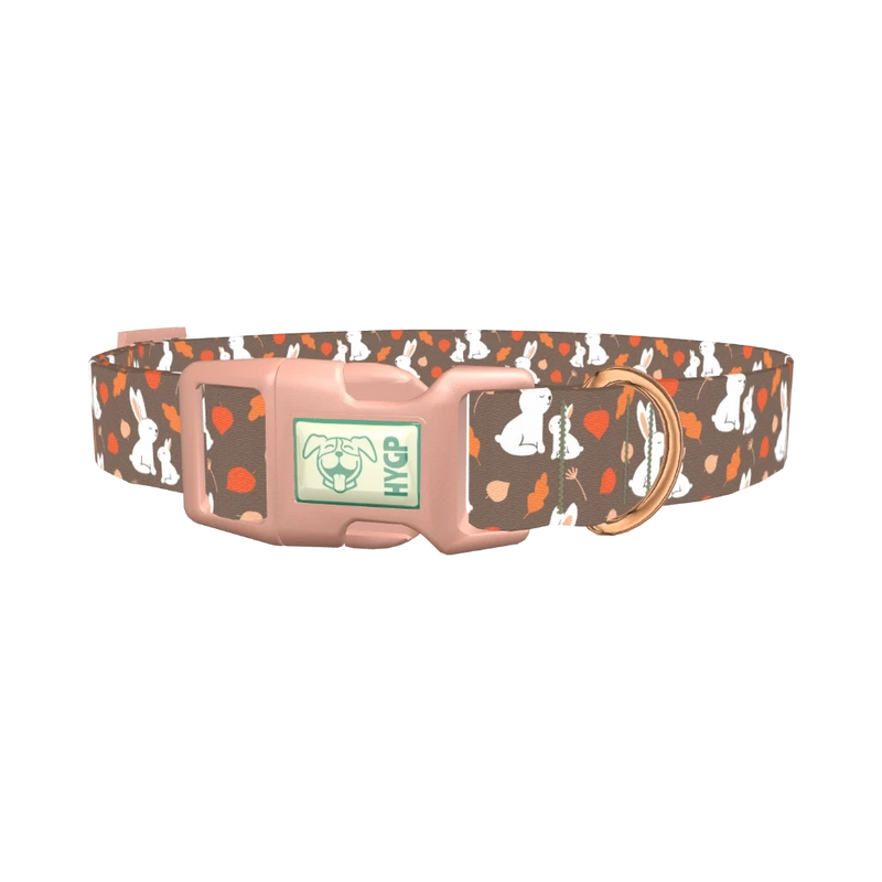 Autumn Bunny Dog Collar - plastic rose gold