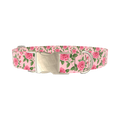 Floral Rose Dog Collar - metal gold