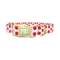 Ladybug Print Dog Collar - plastic gold