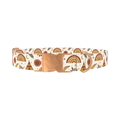 Bohemian Rainbow Dog Collar - metal rose gold