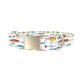 Colorful Lure Pattern Dog Collar - metal gold