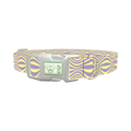 Wavy Geometric Dog Collar - plastic silver