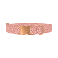 Pink Cheetah Dog Collar - metal rose gold
