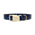 Tie Dye Circle Dog Collar - plastic silver