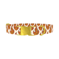 Blazing Flame Dog Collar - metal gold