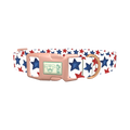 Red Blue Star Pattern Dog Collar - plastic rose gold