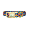 Geometric Pyramid Dog Collar - plastic gold