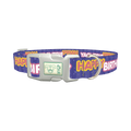 Birthday Text Dog Collar - plastic silver