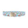 Christmas Santa Stars Dog Collar - metal silver
