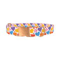 Multicolor Heart Dog Collar - metal rose gold