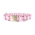 Halloween Skulls and Bats Dog Collar - metal gold