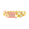 Yellow Stegosaurus Dog Collar - plastic rose gold