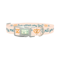 Phrase Heart Dog Collar - plastic silver