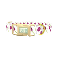 Purple Tulip Floral Dog Collar - plastic gold
