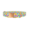 Pastel Easter Egg Dog Collar - metal rose gold