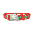 Christmas Bow Dog Collar - plastic silver