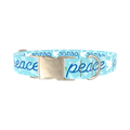 Peace Dove Dog Collar - metal gold