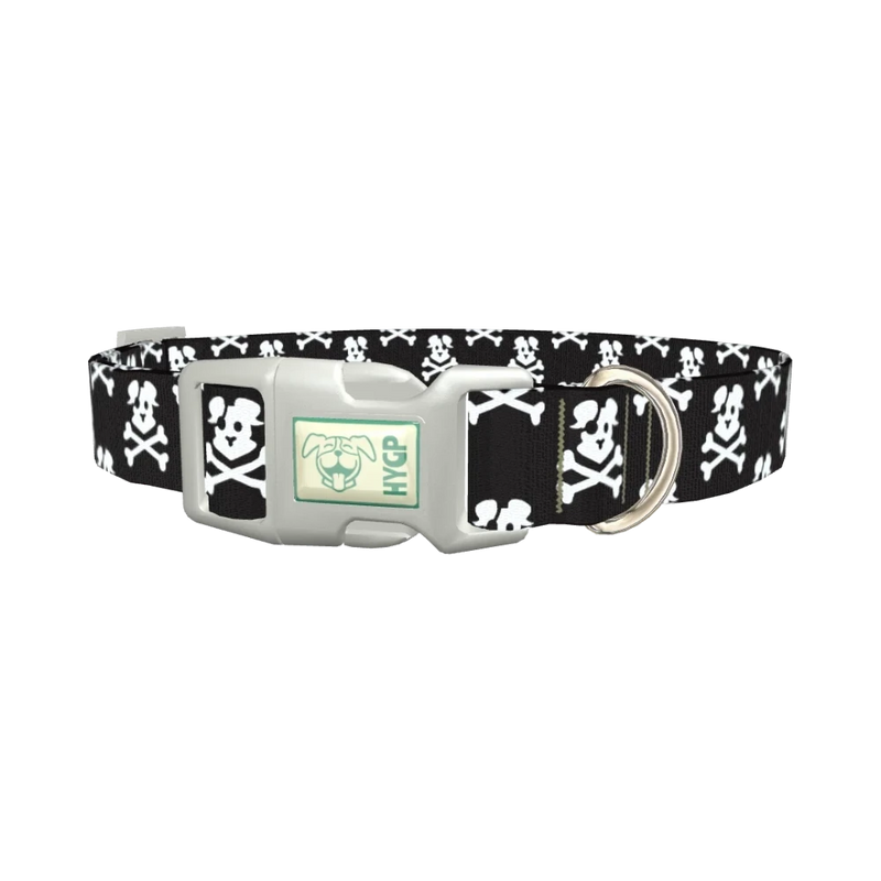 Pirate Dog Collar - plastic silver