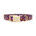 Tribal Triangle Pattern Dog Collar - plastic silver