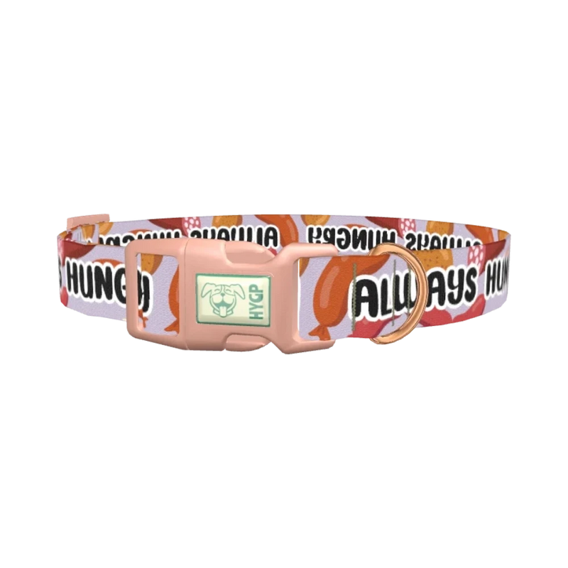 Meat Lover Dog Collar - plastic rose gold