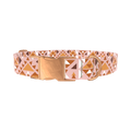 Tribal Triangle Dog Collar - metal silver