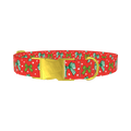 Christmas Bow Dog Collar - metal gold
