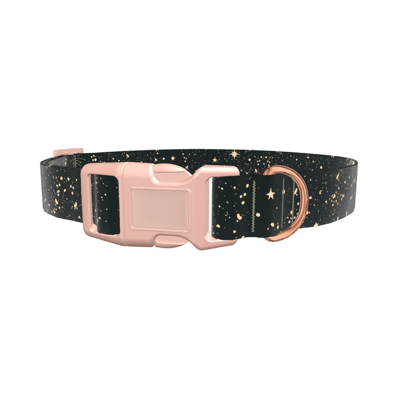 Space Star Dog Collar - plastic silver