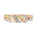 Floral Flower Dog Collar - metal silver