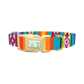 Tribal Aztec Stripe Dog Collar - plastic gold