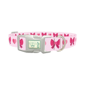 Ribbon Heart Dog Collar - plastic silver