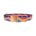 Sunset Cloud Dog Collar - metal silver